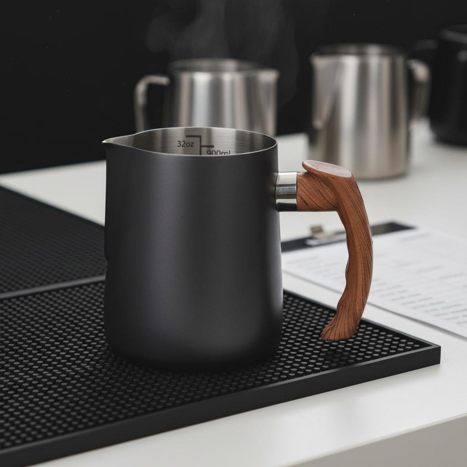 Кувшин для латте-арта с деревя – обзор и цена Milk Steaming Pitcher
